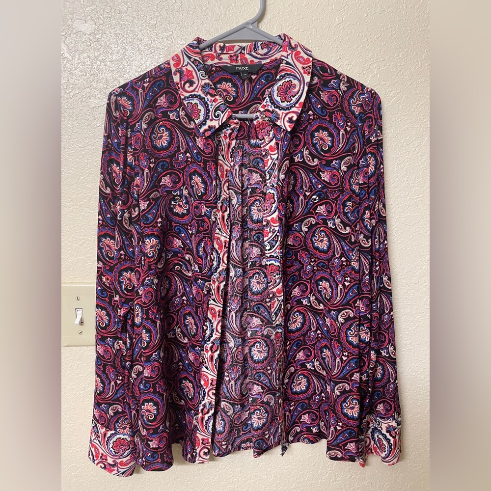 Next Pink Paisley Button Down